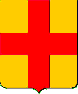 D'or à la croix de gueules